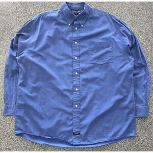 Structure Shirt Mens XL Button Up Long Sleeve Collared Vintage Blue